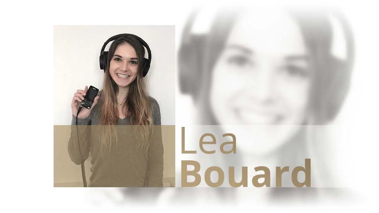 Lea-Bouard Olympionikin Lea Bouard nutzt Schallpause